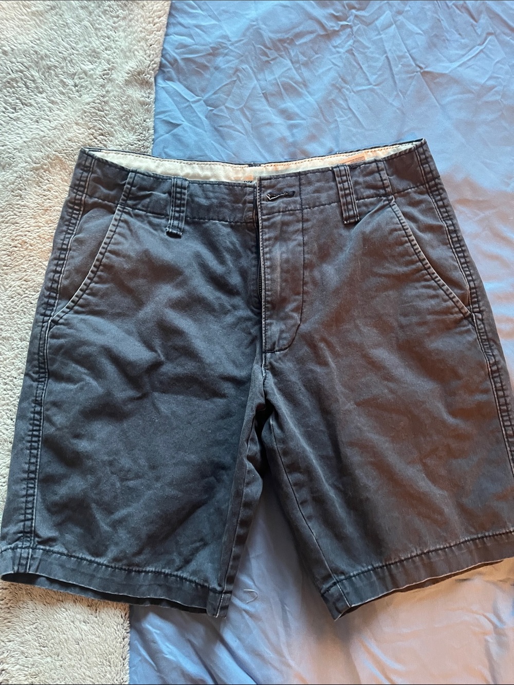 Men's Classic Cotton Chino Shorts - Navy Gray